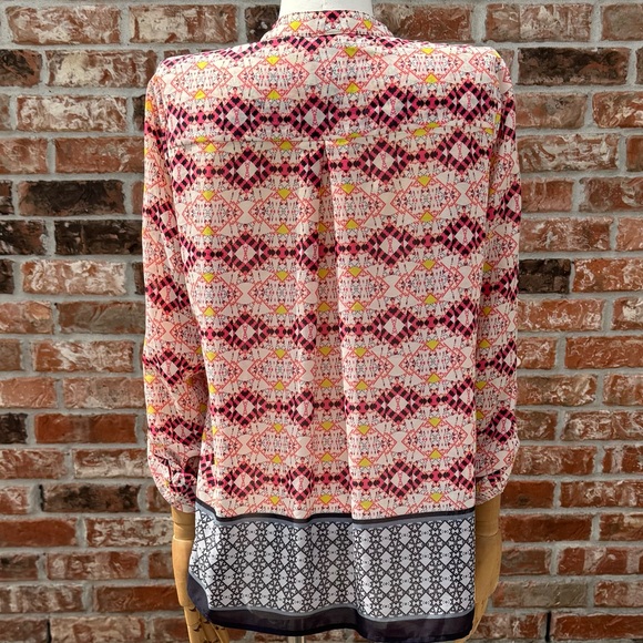 Anthropologie HD in Paris Red and Pink Blouse / 2 / Excellent condition - Picture 10 of 17